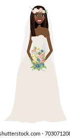 Bridal portrait illustration perfect for your wedding memories!