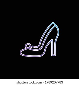 Bridal Shoe blauer Farbverlauf-Vektorsymbol