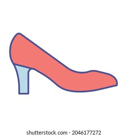 Bridal shoe Fill inside vector icon which can easily modify or edit 