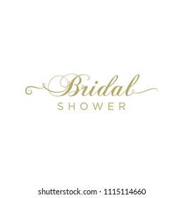 bridal shower, calligraphic gold script invitations element, wedding related