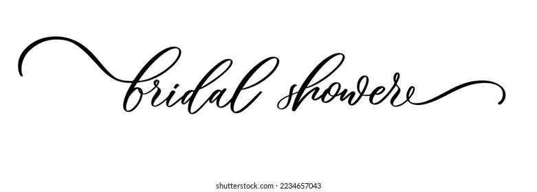 Bridal Shower calligraphy inscription for invitation