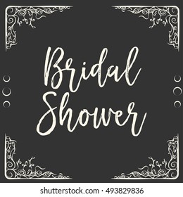 bridal shower card, illustration in vector format