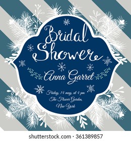 Bridal Shower Card. Stock vector