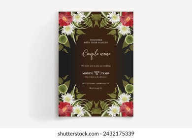 BRIDAL SHOWER FLORAL INVITATION TEMPLATE