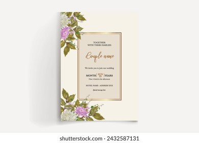 BRIDAL SHOWER FLORAL INVITATION TEMPLATE