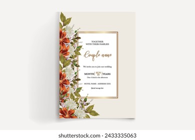 BRIDAL SHOWER FLORAL INVITATION TEMPLATE