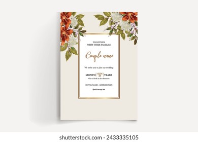 BRIDAL SHOWER FLORAL INVITATION TEMPLATE