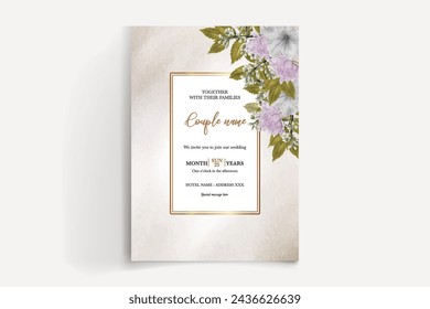 BRIDAL SHOWER FLORAL INVITATION TEMPLATE