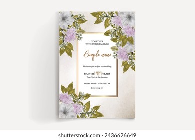 BRIDAL SHOWER FLORAL INVITATION TEMPLATE