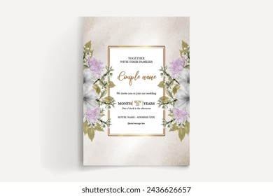 BRIDAL SHOWER FLORAL INVITATION TEMPLATE