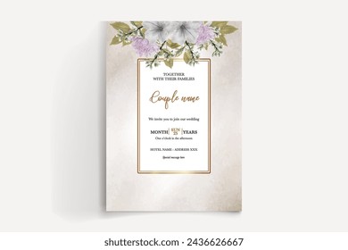BRIDAL SHOWER FLORAL INVITATION TEMPLATE