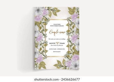 BRIDAL SHOWER FLORAL INVITATION TEMPLATE