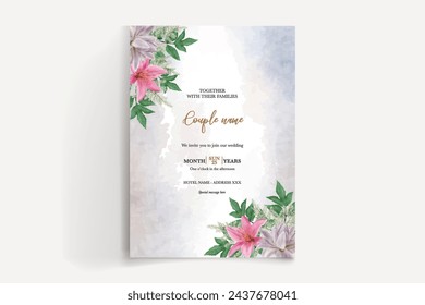 BRIDAL SHOWER FLORAL INVITATION TEMPLATE