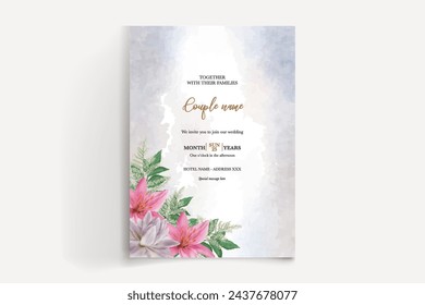 BRIDAL SHOWER FLORAL INVITATION TEMPLATE