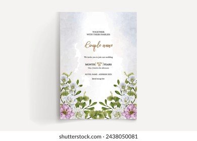 BRIDAL SHOWER FLORAL INVITATION TEMPLATE