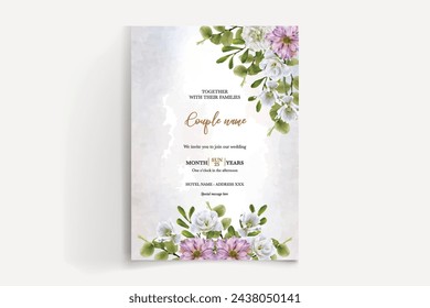 BRIDAL SHOWER FLORAL INVITATION TEMPLATE