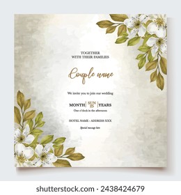 BRIDAL SHOWER FLORAL INVITATION TEMPLATE
