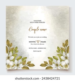 PLANTILLA DE INVITACIÓN FLORAL DE LA DUCHA NUPCIAL