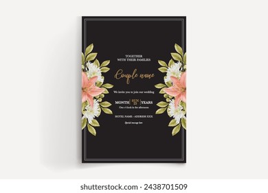 BRIDAL SHOWER FLORAL INVITATION TEMPLATE