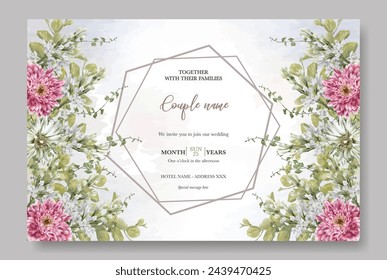 BRIDAL SHOWER FLORAL INVITATION TEMPLATE