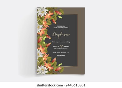 BRIDAL SHOWER FLORAL INVITATION TEMPLATE