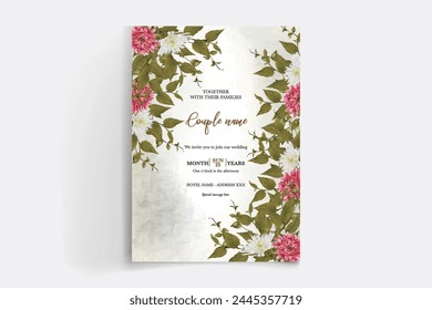 BRIDAL SHOWER FLORAL INVITATION TEMPLATE