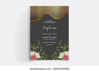 bridal shower floral invitation template