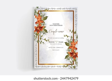 bridal shower floral invitation template