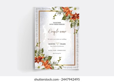 bridal shower floral invitation template