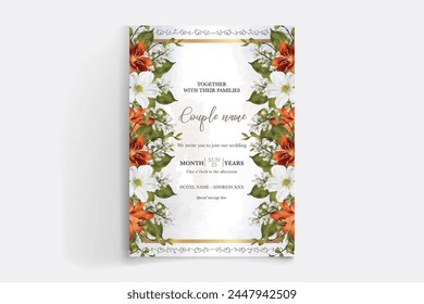 bridal shower floral invitation template