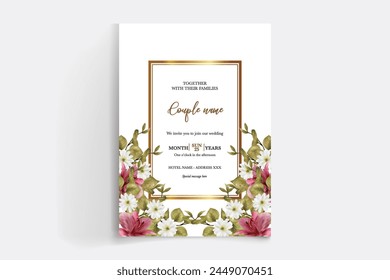 bridal shower floral invitation template