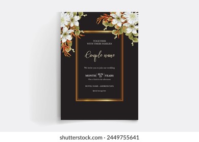 bridal shower floral invitation template