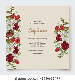 bridal shower floral invitation template