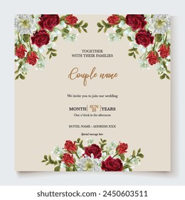 bridal shower floral invitation template