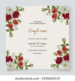 bridal shower floral invitation template