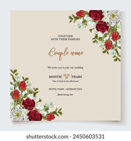 bridal shower floral invitation template