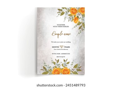 bridal shower floral invitation template