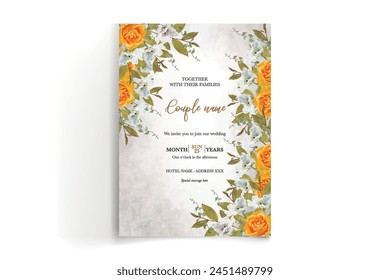 bridal shower floral invitation template