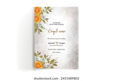 bridal shower floral invitation template
