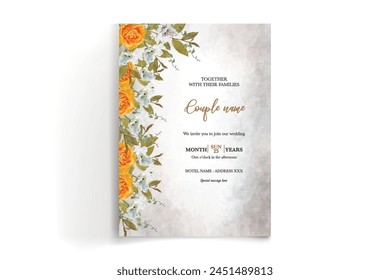 bridal shower floral invitation template