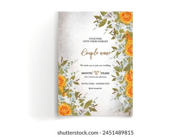 bridal shower floral invitation template