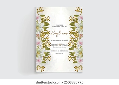 BRIDAL SHOWER FLORAL INVITATION TEMPLATE