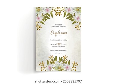 BRIDAL SHOWER FLORAL INVITATION TEMPLATE