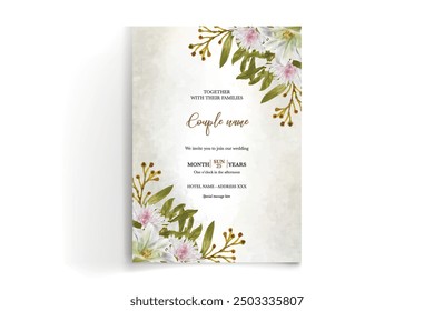 BRIDAL SHOWER FLORAL INVITATION TEMPLATE