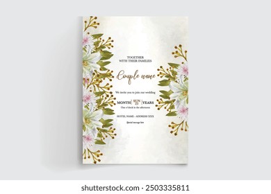 BRIDAL SHOWER FLORAL INVITATION TEMPLATE