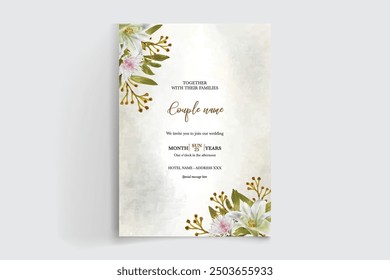 BRIDAL SHOWER FLORAL INVITATION TEMPLATE