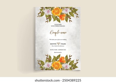 BRIDAL SHOWER FLORAL INVITATION TEMPLATE