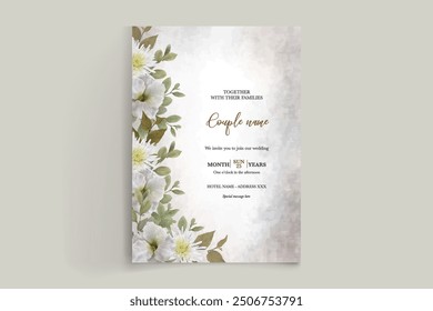 BRIDAL SHOWER FLORAL INVITATION TEMPLATE