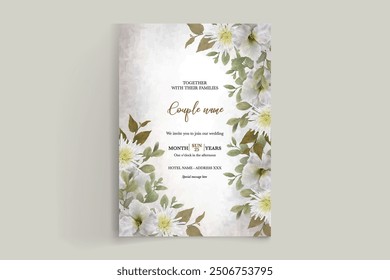 BRIDAL SHOWER FLORAL INVITATION TEMPLATE