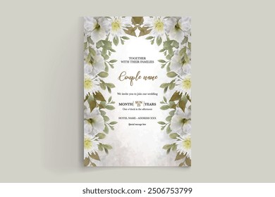 BRIDAL SHOWER FLORAL INVITATION TEMPLATE